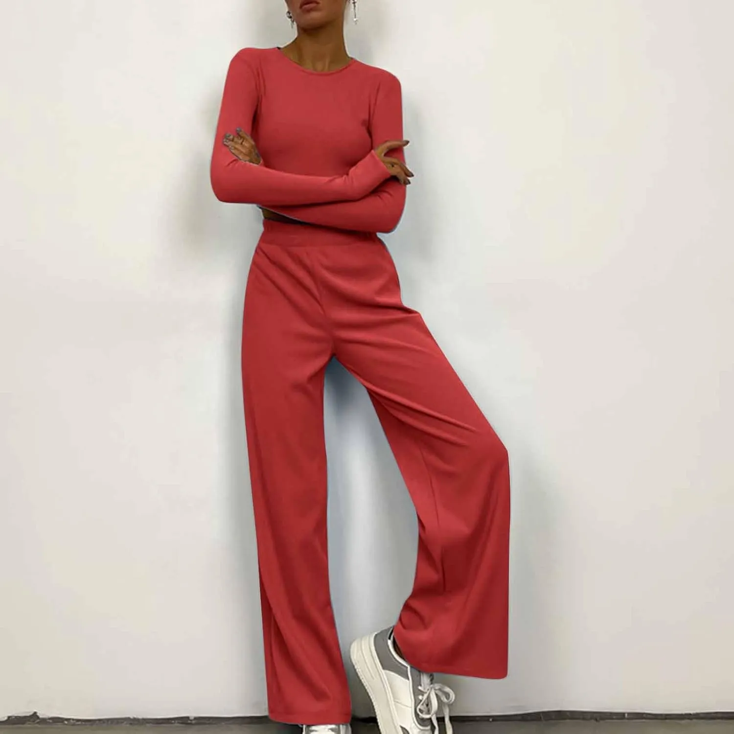 Lastesso Matching Lounge Set Two Piece Sets for Women Soft Yoga Sweat Suits Comfy Going Out Homewear Loungewear Pajamas