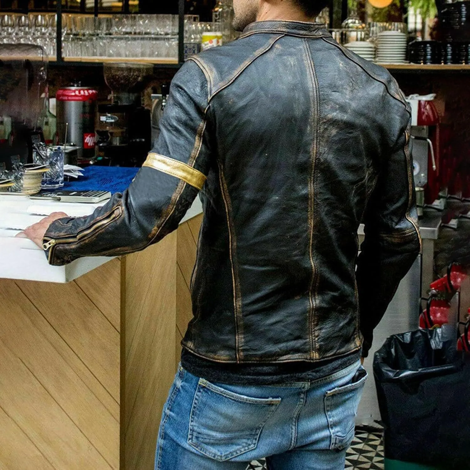 Leather Jacket Autumn Loose Solid Color Zip PU Leather Jacket Short Lapel Motorcycle Leather Jacket Coat Leather