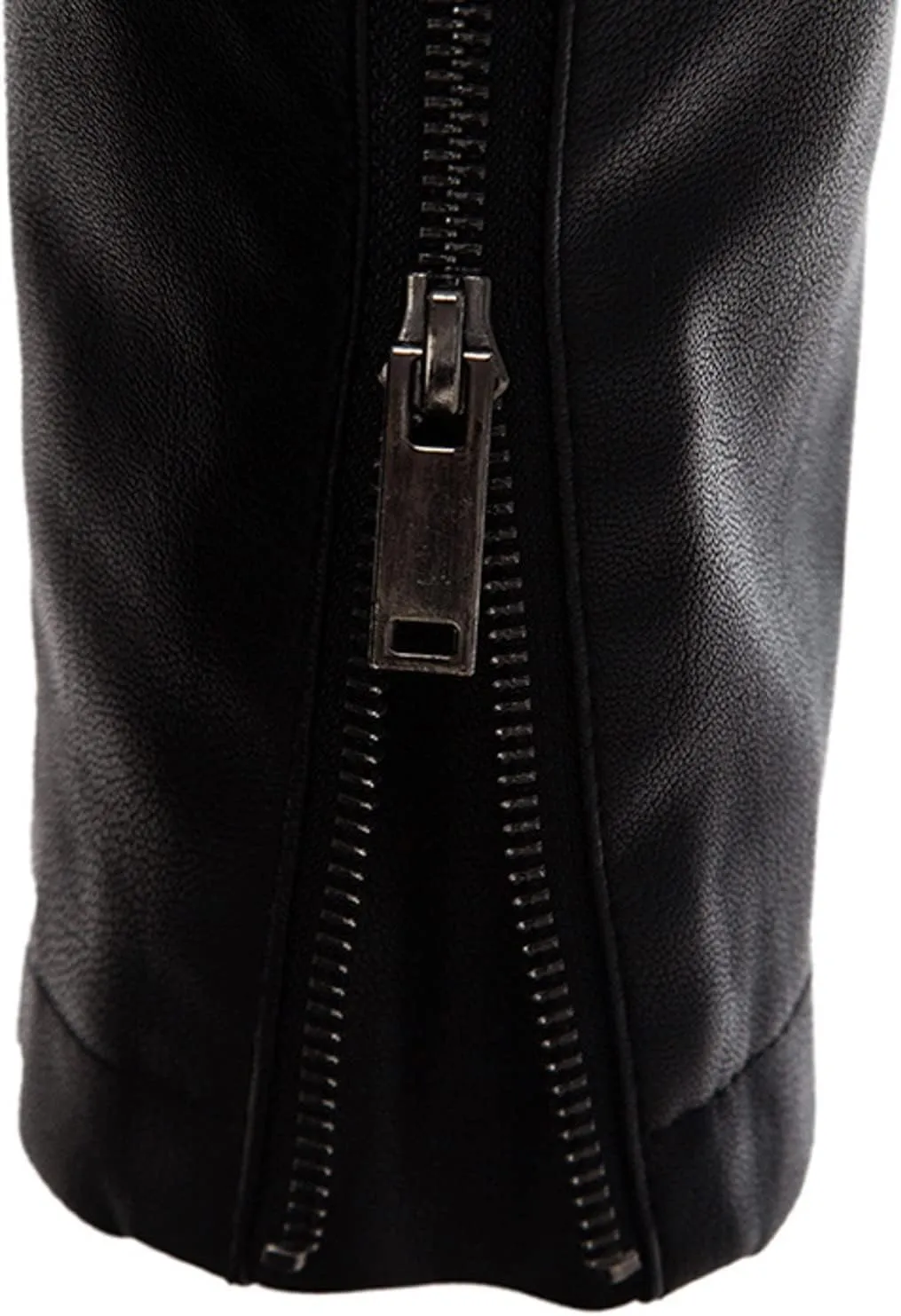 Leather Jacket Mens Cafe Racer Real Lambskin Leather Jacket Short Lapel Motorcycle Leather Jacket Coat Leather