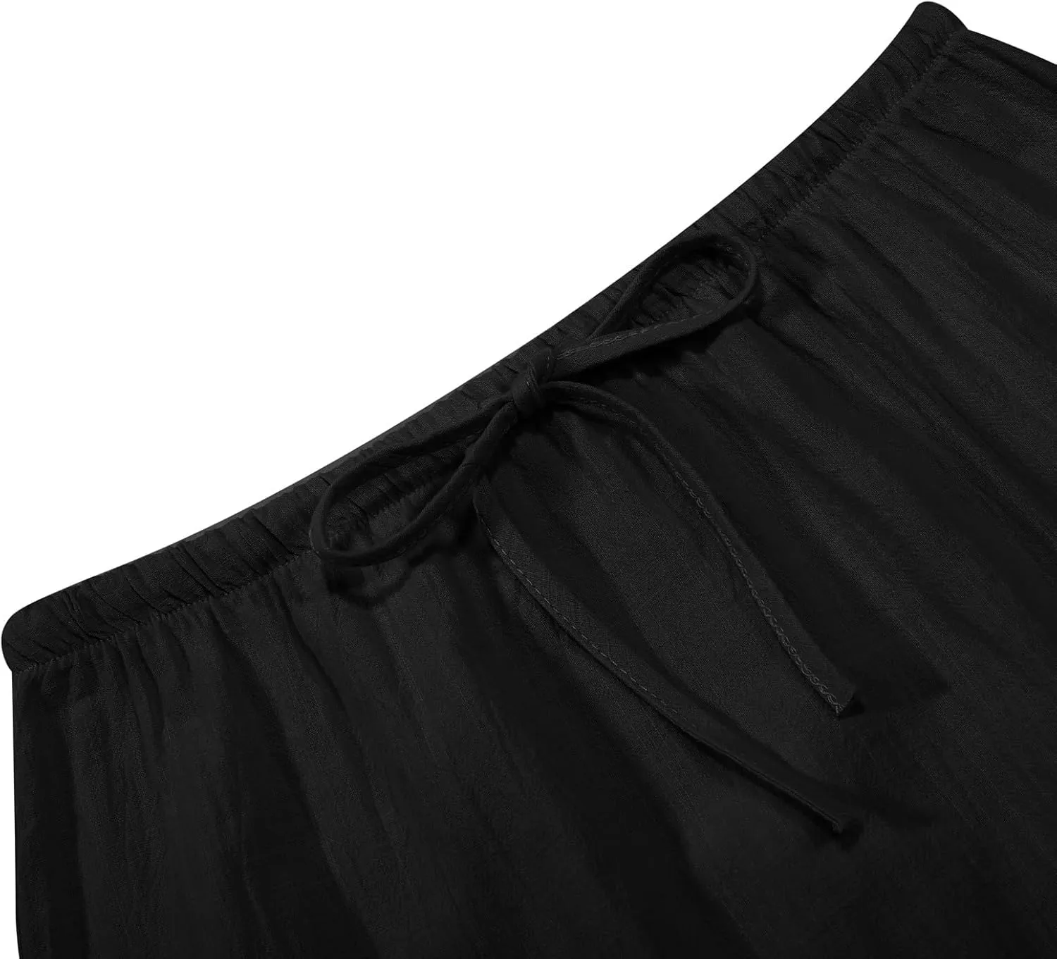 Long Skirts for Women with Slit high Elastic Waist Loose Solid Casual Maxi Skirt for Women Trendy Summer Vacation
