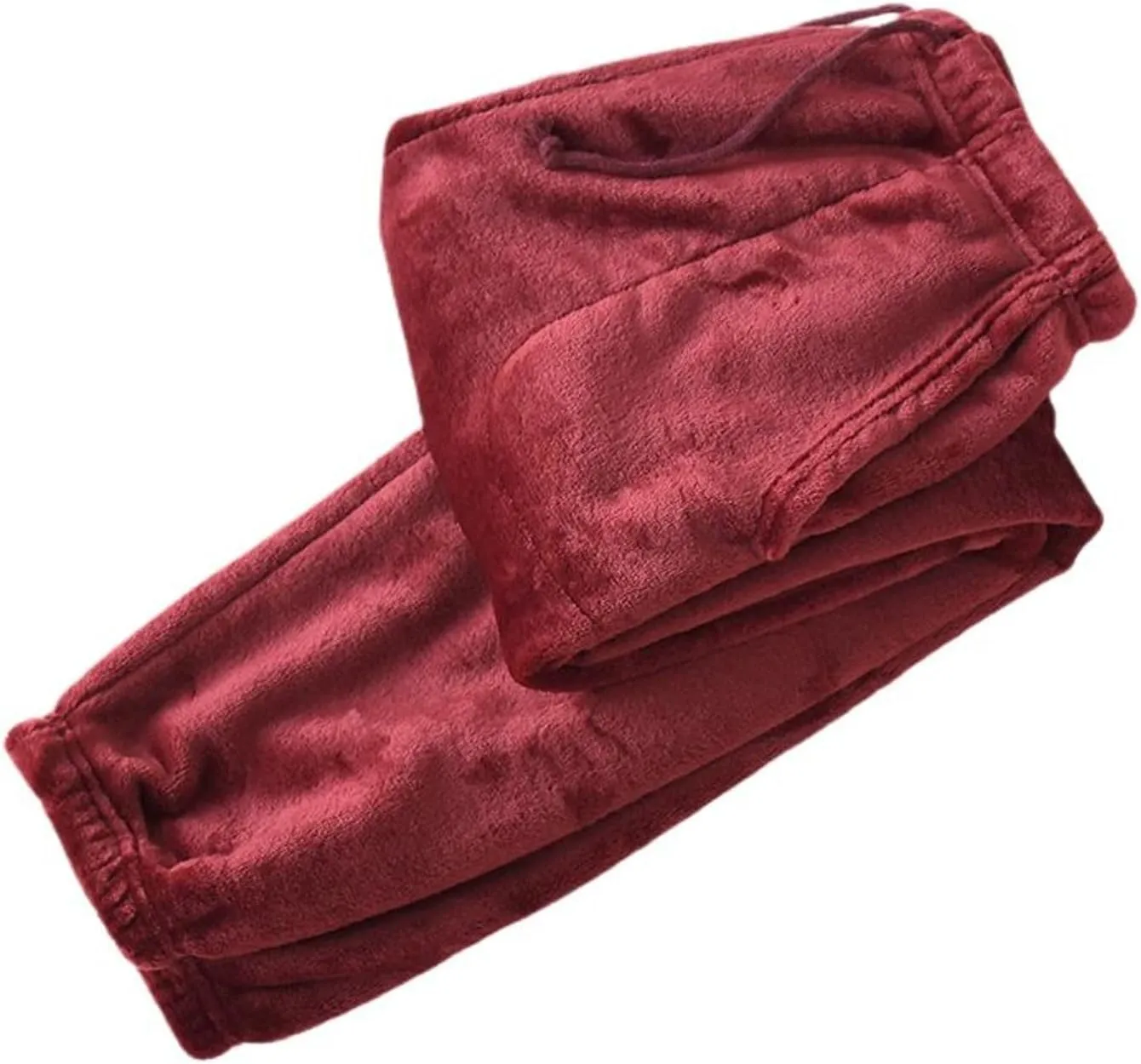 Lu's Chic Mne's Long Plush Pajama Pants Fuzzy Fleece Baggy Fluffy Sweatpants Warm Casual Loose Fit Winter Loungewear
