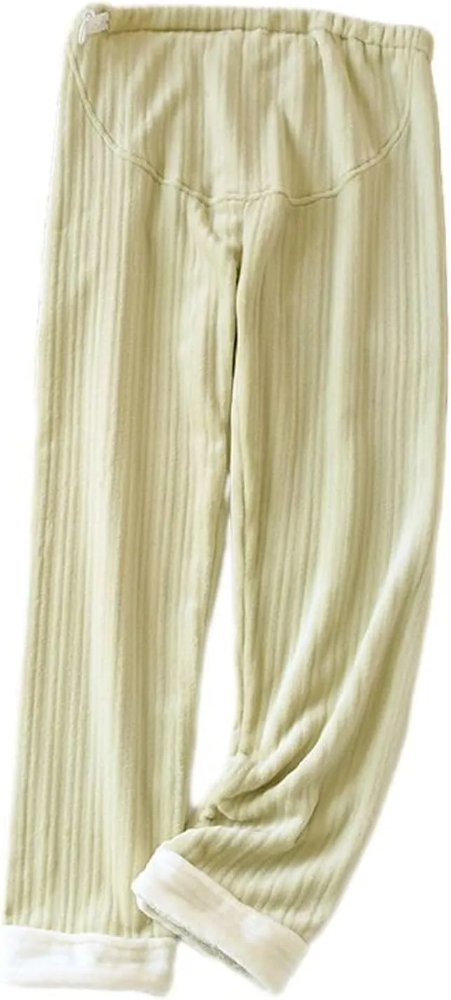 Lu's Chic Women's Baggy Pajamas Warm Pjs Fleece Loose Fit Lounge Maternity Spring Sleeping Winter Fleece Lined Pants
