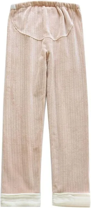 Lu's Chic Women's Baggy Pajamas Warm Pjs Fleece Loose Fit Lounge Maternity Spring Sleeping Winter Fleece Lined Pants