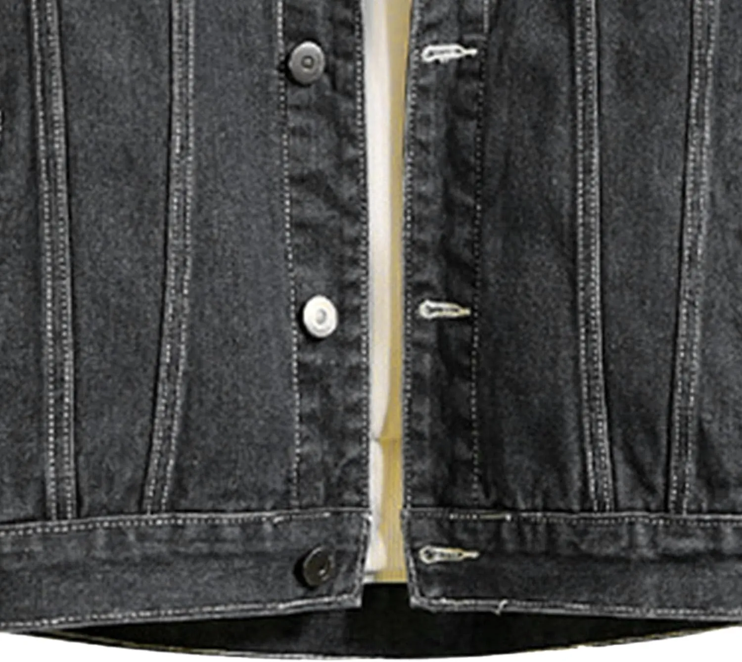 Maiyifu-GJ Men's Contrast Color Loose Denim Jacket Washed Denim Trucker Jackets Retro Button Down Cowboy Jeans Jackets
