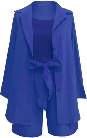 Matching Lounge Sets Women Summer Plus Size Wide Leg Sleeveless Shorts Lounge Sets Sexy Cozy Jogger Loungewear Sets