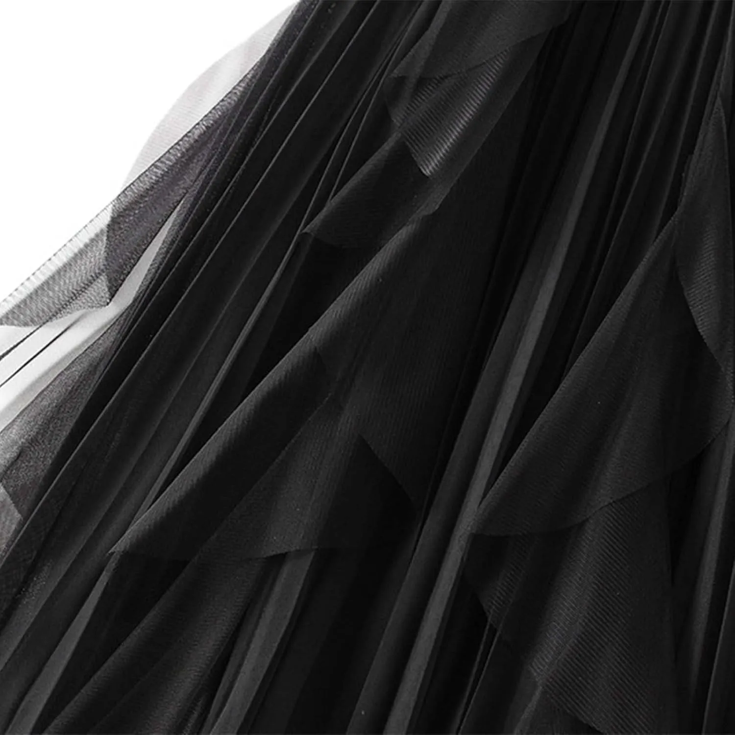 Maxi Skirts for Women 2025 Trendy Sheer Multi Layer Pleated Loose Casual Summer Midi Skirts for Vacation Streetwear