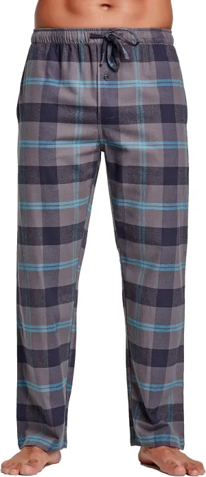 Men's 100% Cotton Super Soft Flannel Plaid Pajama Pants