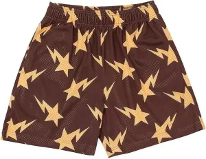 Men's Athletic Casual Print Mesh Shorts Running Basketball Gym Workout Lightweight Quick Dry Sports Shorts with Pockets