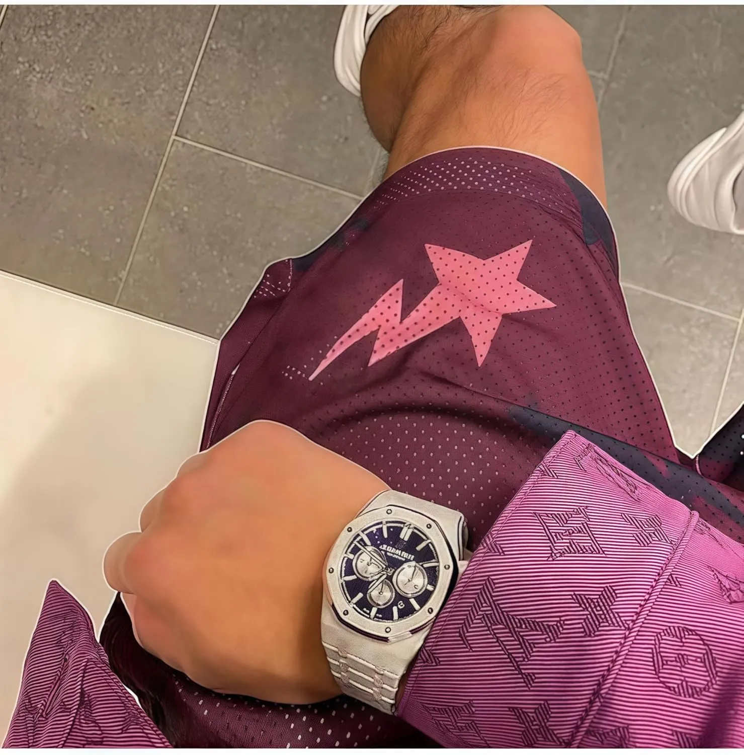 Men's Athletic Casual Print Mesh Shorts Running Basketball Gym Workout Lightweight Quick Dry Sports Shorts with Pockets