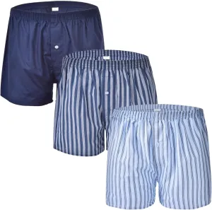 Mens Boxer Shorts Funny Boxers Sleep Short Plaid Cotton Loose Woven Boxers for Men Small Medium Large
