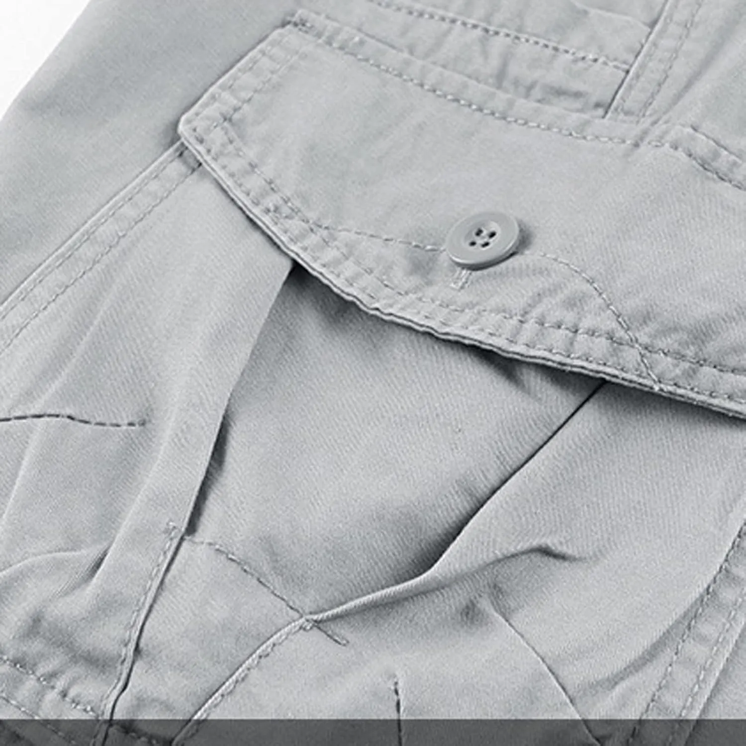 Men's Cargo Shorts Multi Pockets Elastic Waist Casual Chino Pants Summer Fashion Zipper Hiking Golf Fishing Shorts