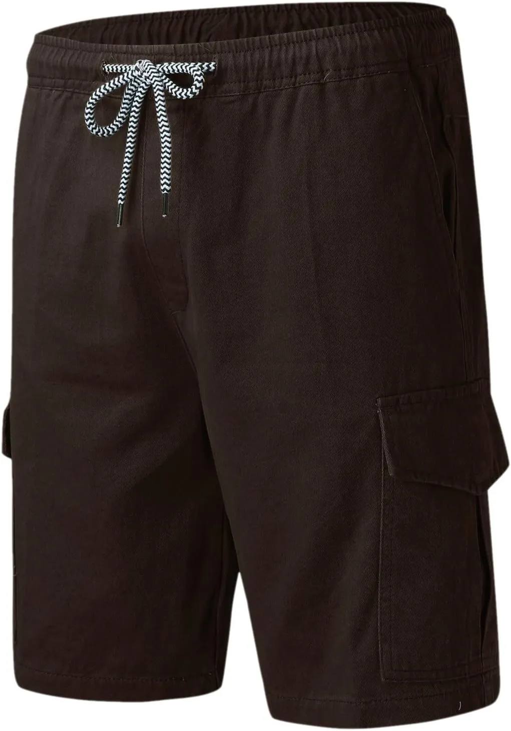 Mens Cargo Shorts with Drawstring Classic Fit Casual Camping Hiking Shorts Multi-Pocket Work Utility Pants