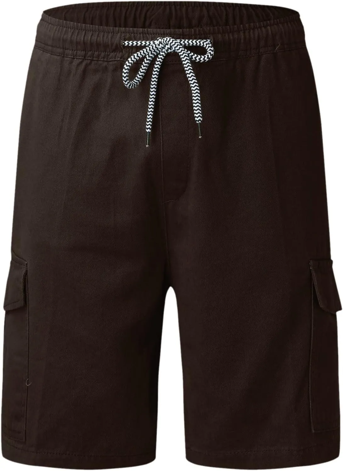 Mens Cargo Shorts with Drawstring Classic Fit Casual Camping Hiking Shorts Multi-Pocket Work Utility Pants