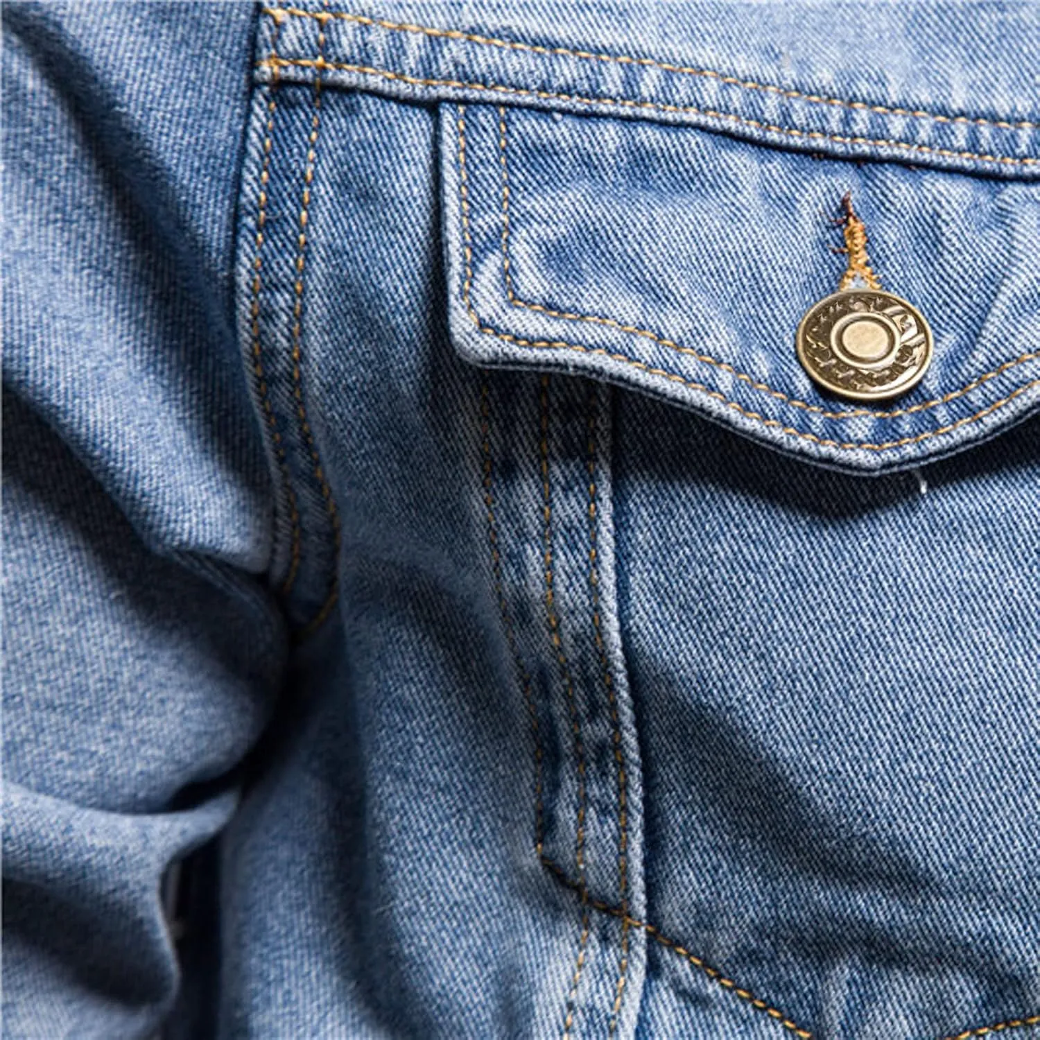 Mens Denim Jacket Cowboy Cut Western Unlined Denim Jacket Big and Tall Button Down Trucker Biker Jeans Jackets