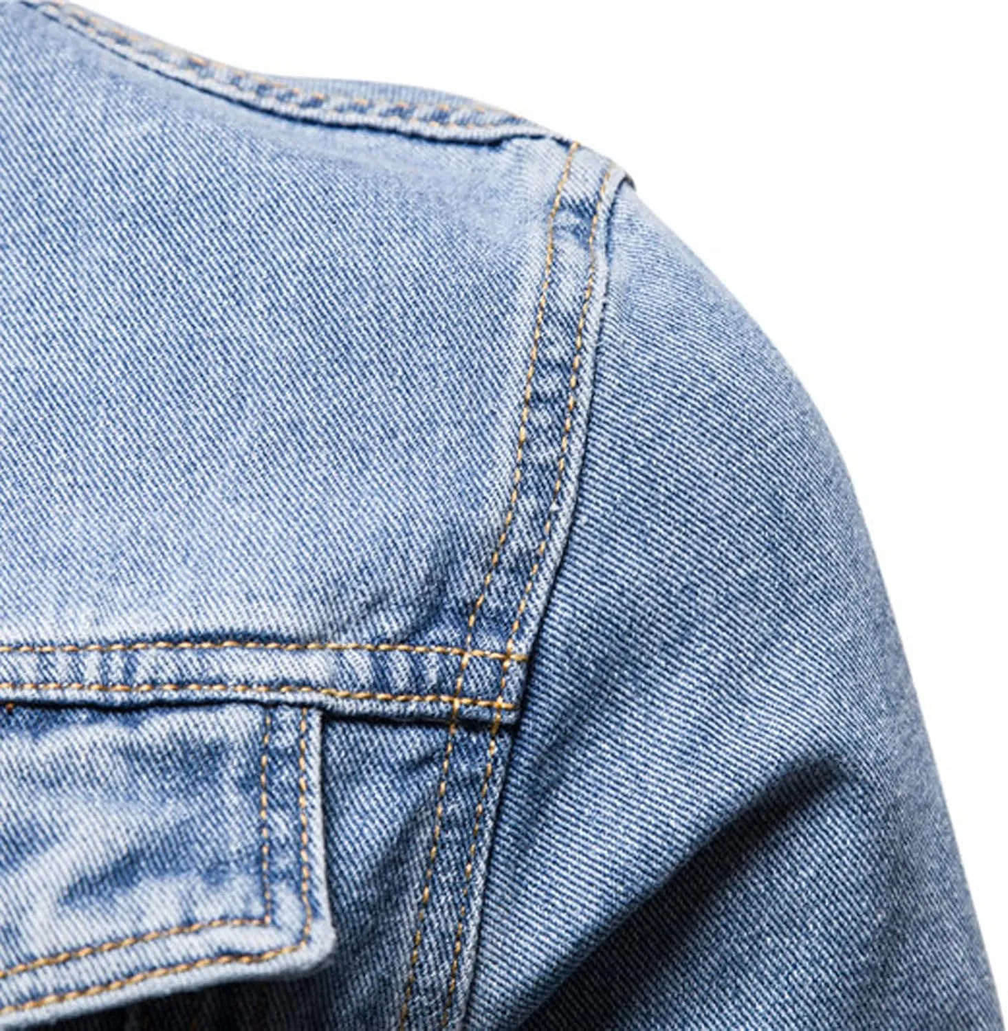 Mens Denim Jacket Cowboy Cut Western Unlined Denim Jacket Big and Tall Button Down Trucker Biker Jeans Jackets