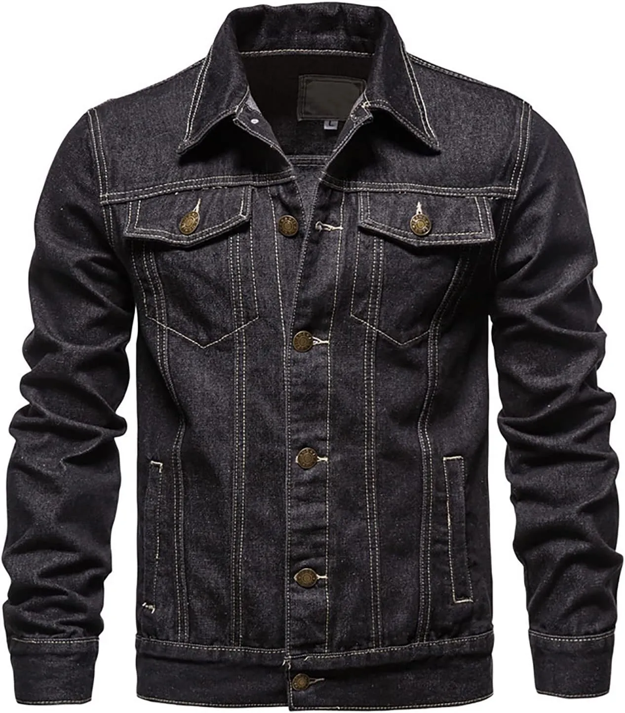 Mens Denim Jacket Cowboy Cut Western Unlined Denim Jacket Big and Tall Button Down Trucker Biker Jeans Jackets
