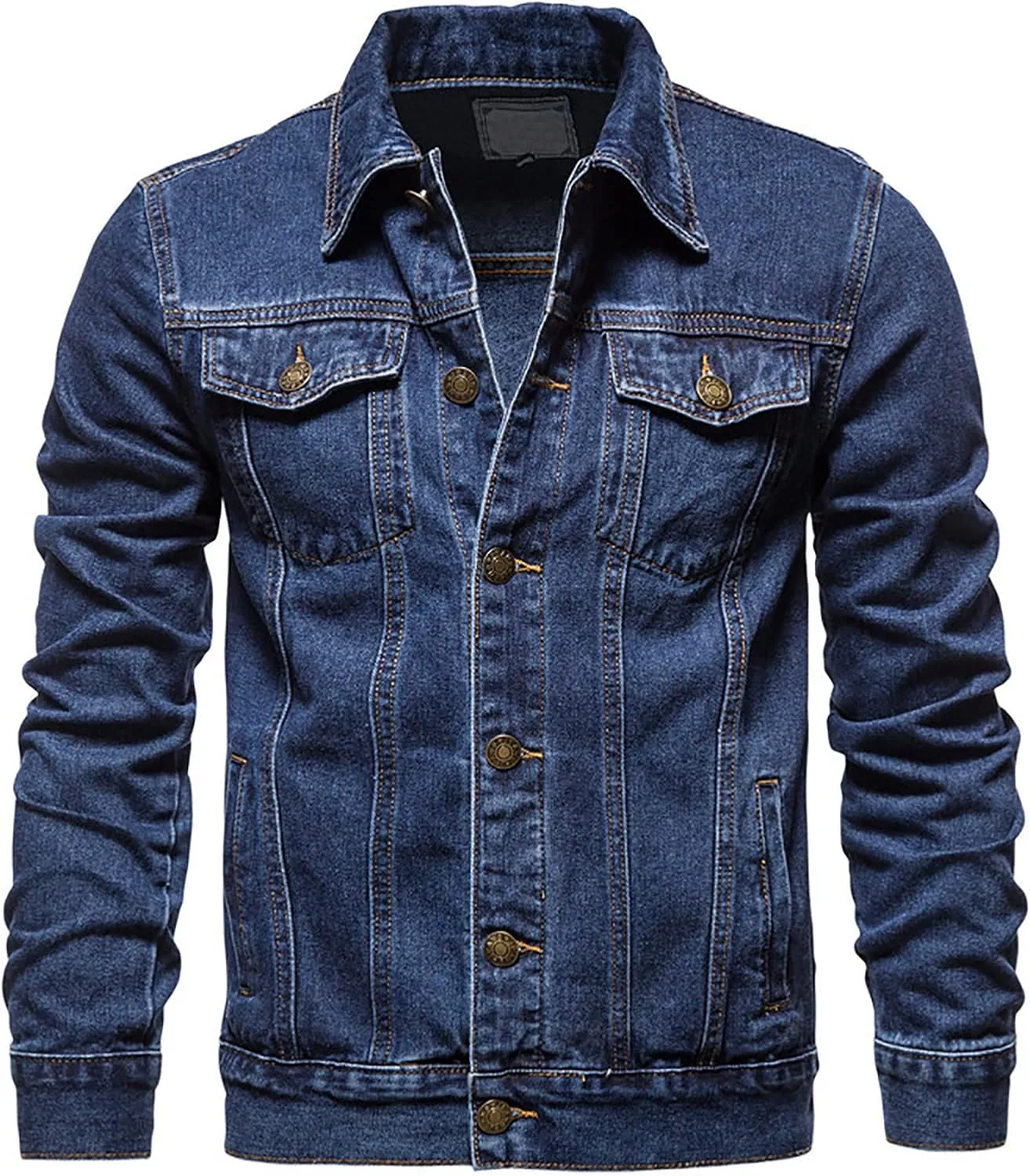 Mens Denim Jacket Cowboy Cut Western Unlined Denim Jacket Big and Tall Button Down Trucker Biker Jeans Jackets