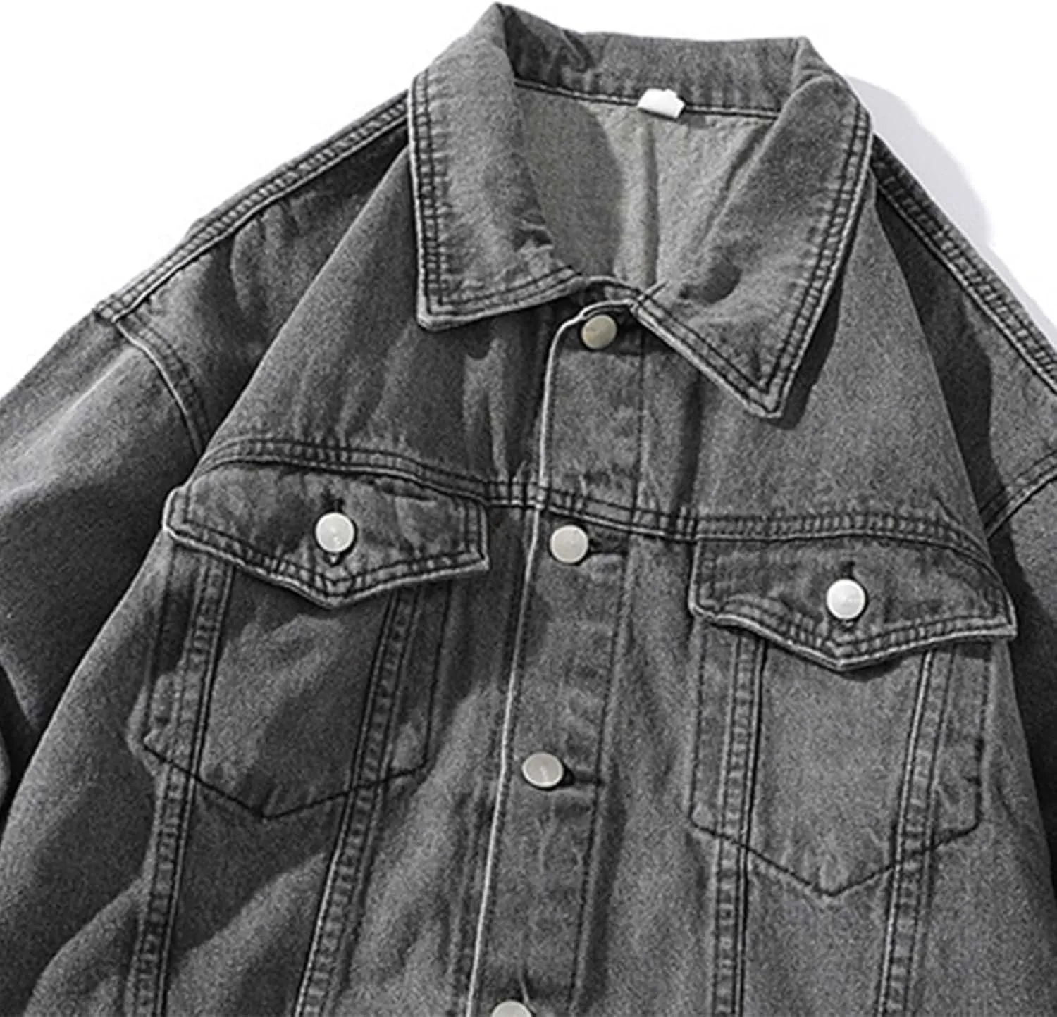 Mens Denim Trucker Jacket Distressed Ripped Motorcycle Slim Fit Blue Jean Jackets Coats Distressed Slim Denim Jackets