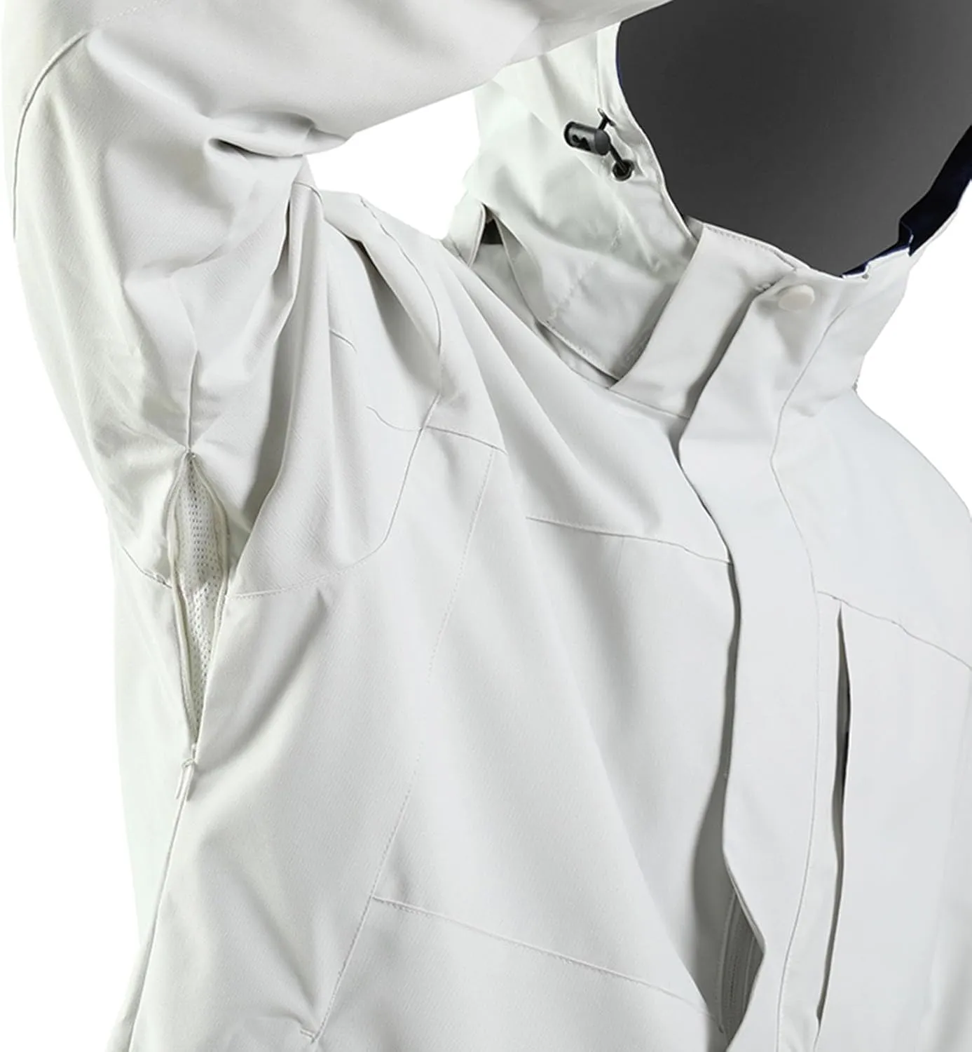 Mens Fall Winter Waterproof Rain jacket Full Zip Lightweight Active Outdoor Raincoat with Hood