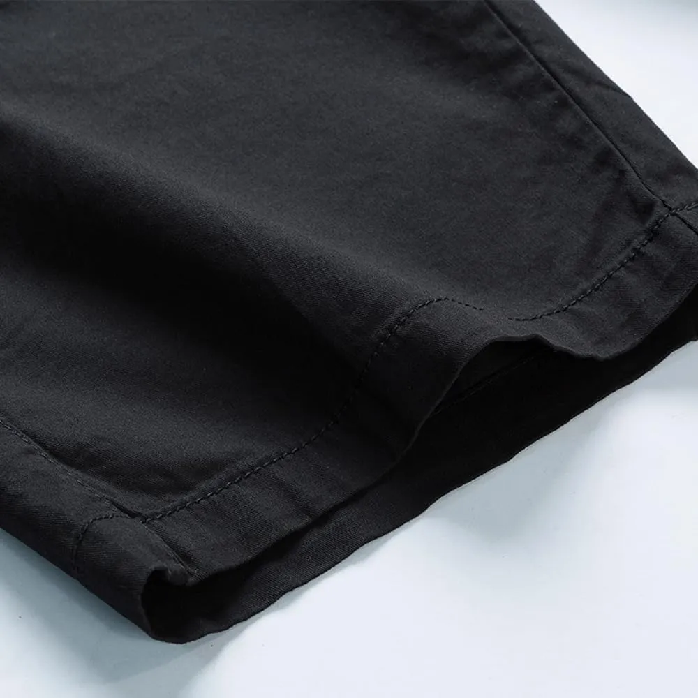 Men's Lightweight Striped Cargo Shorts Summer Slim Fit Cotton Casual Shorts