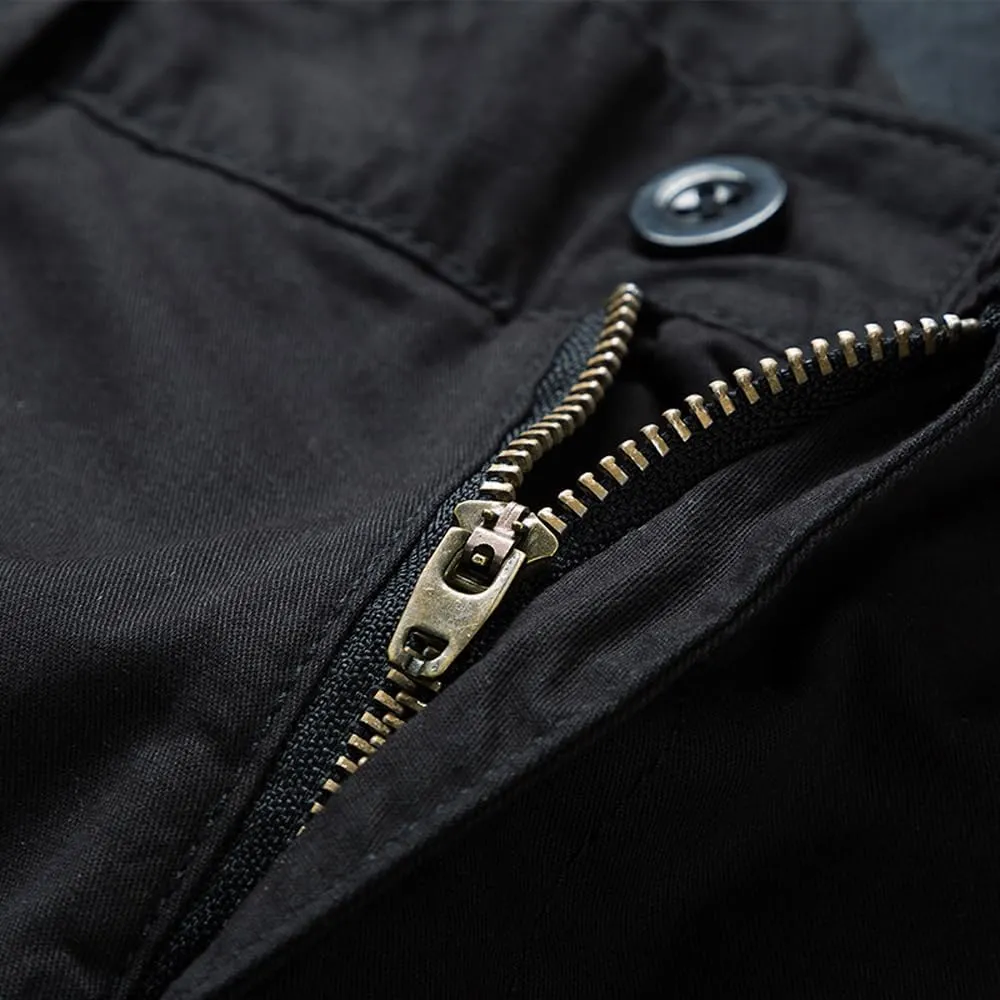 Men's Lightweight Striped Cargo Shorts Summer Slim Fit Cotton Casual Shorts