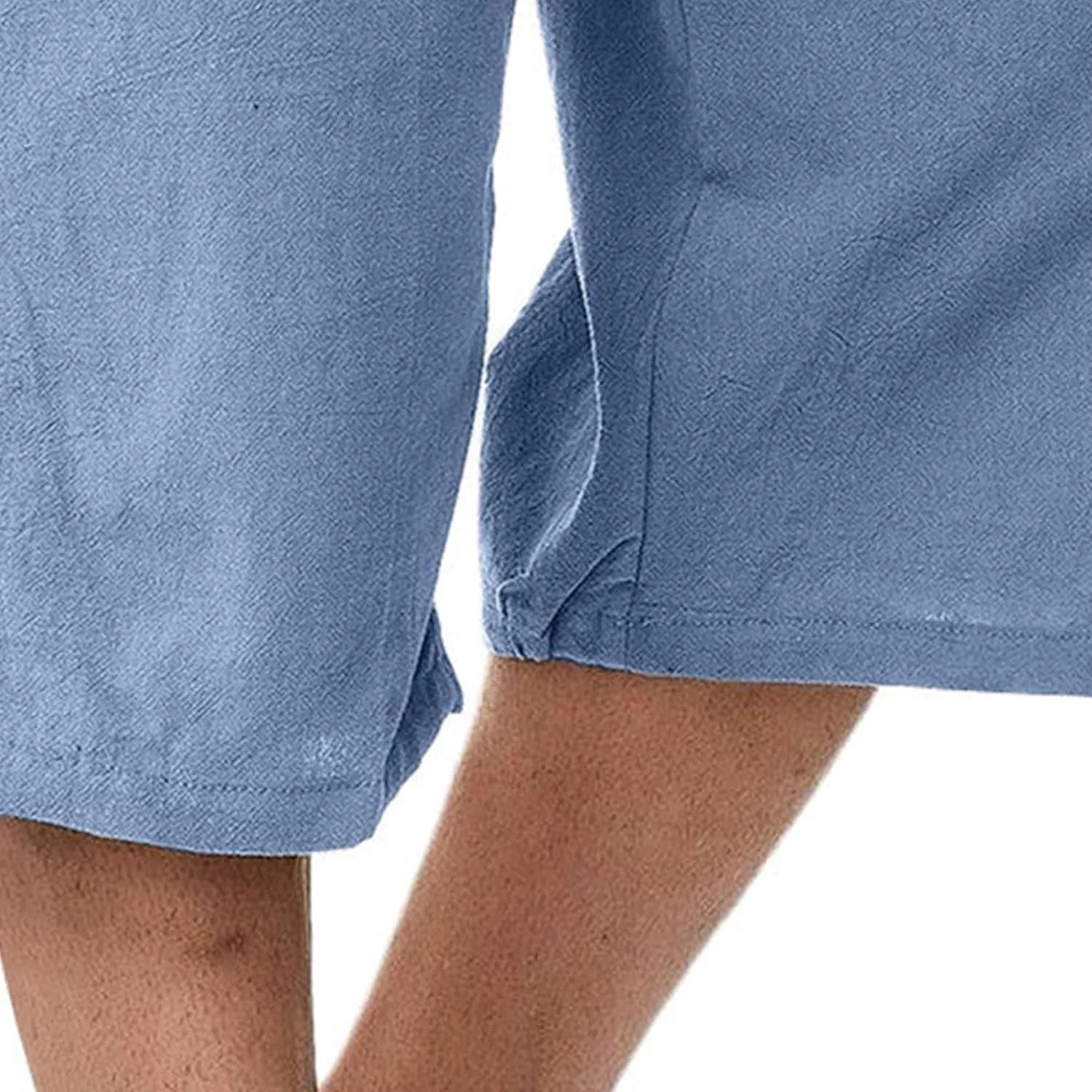 Men's Lounge Cotton Linen Long Leisure Shorts Casual Breathable Track Shorts Marathon Performance Beach Shorts