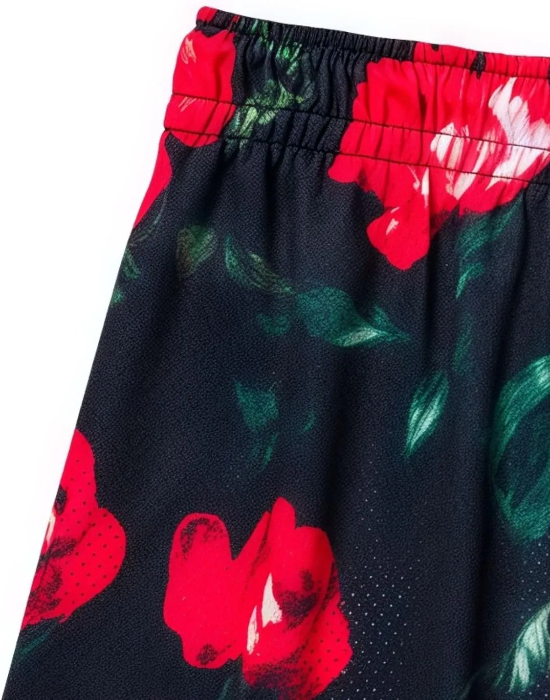 Men's Love Floral Print Mesh Breathable Shorts Beach Summer Casual Shorts Basketball Running Quick Dry Shorts with Pockets