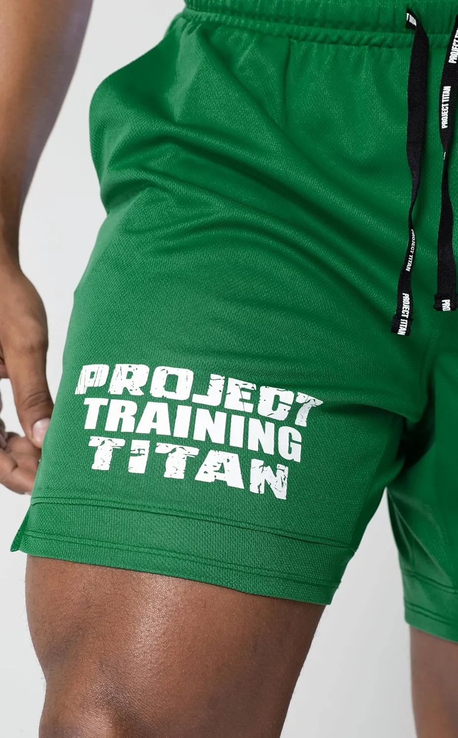 Men's Mesh Gym Shorts with Zipper Pocket 7"