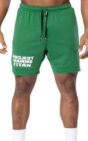 Men's Mesh Gym Shorts with Zipper Pocket 7"