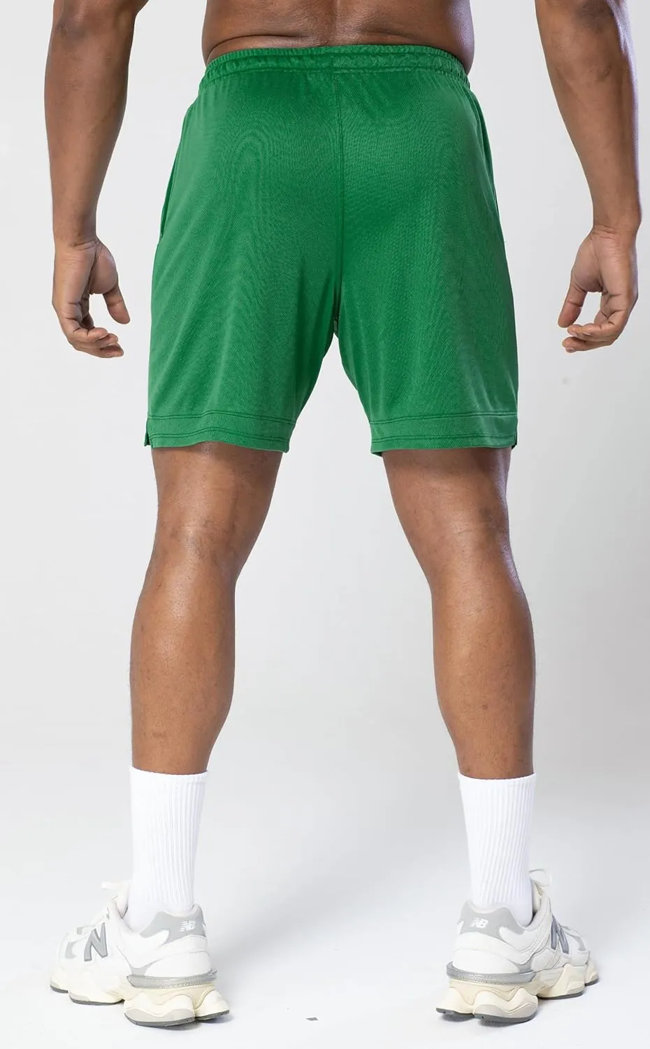 Men's Mesh Gym Shorts with Zipper Pocket 7"