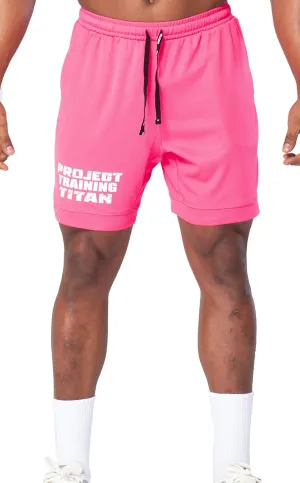 Men's Mesh Gym Shorts with Zipper Pocket 7"
