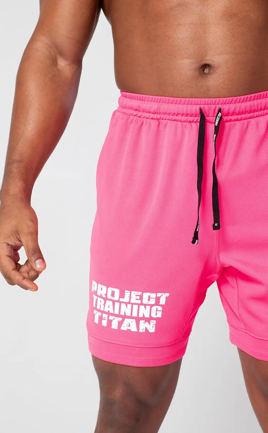 Men's Mesh Gym Shorts with Zipper Pocket 7"