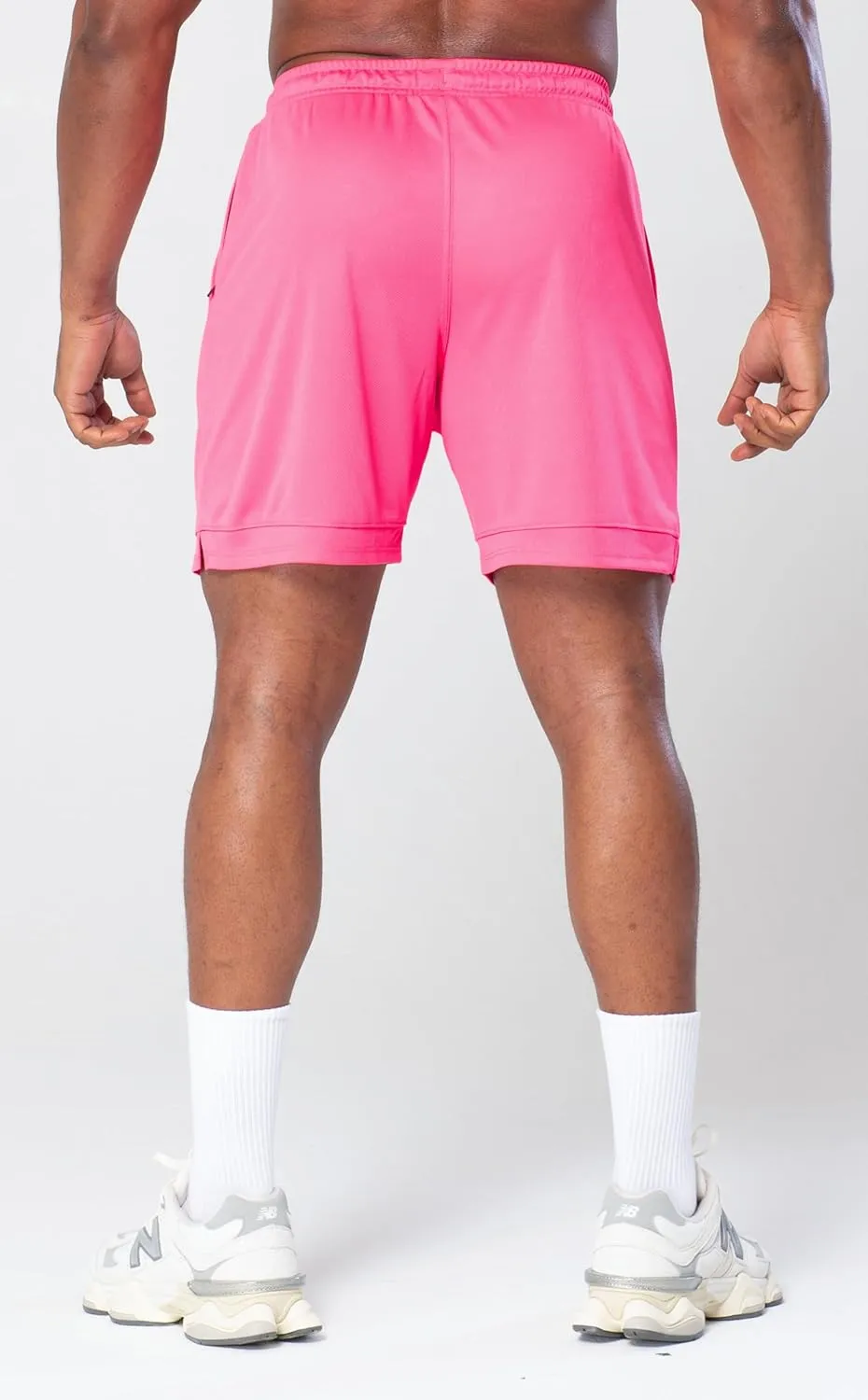 Men's Mesh Gym Shorts with Zipper Pocket 7"
