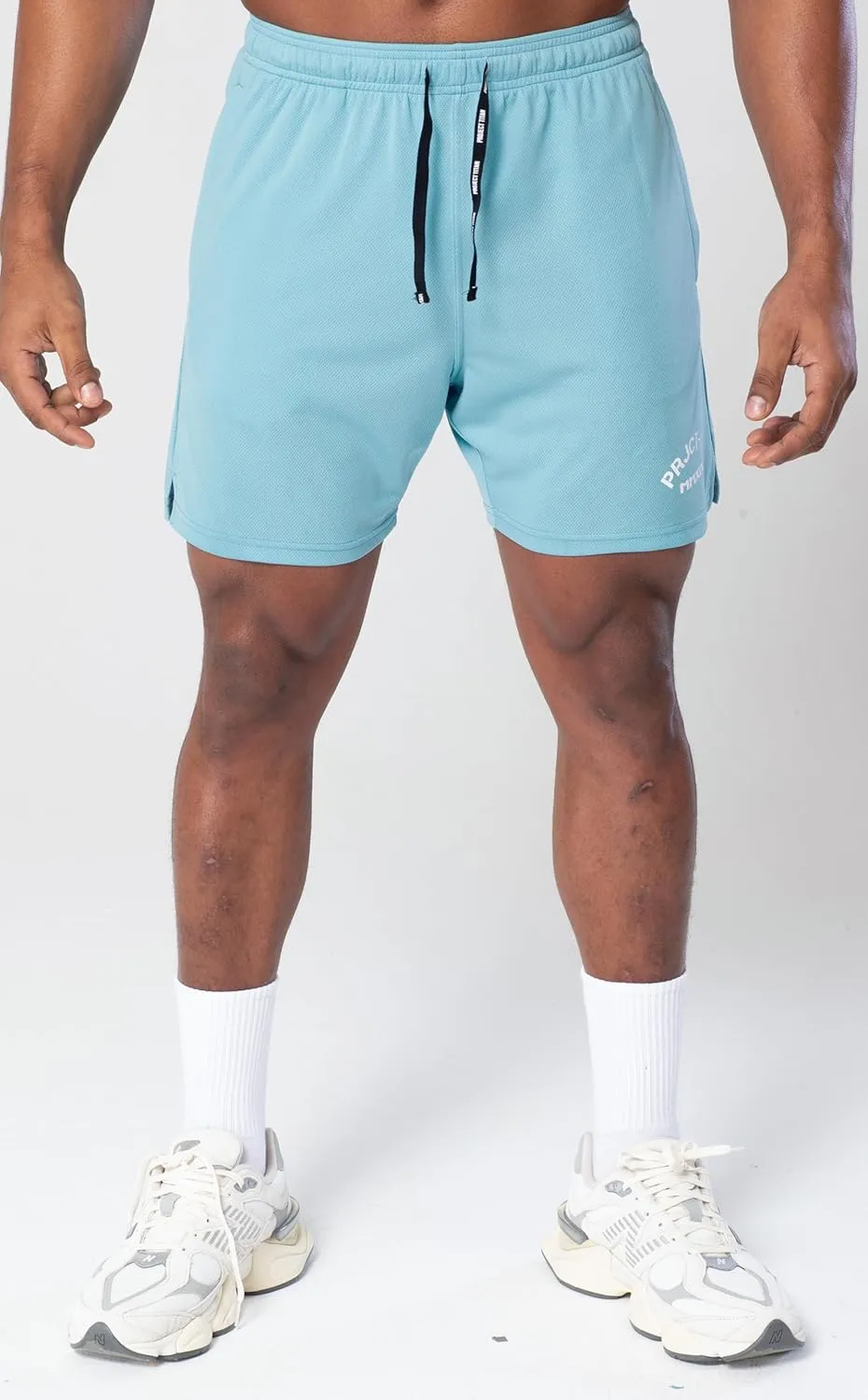 Men's MMXIX Mesh Gym Shorts with Zipper Pockets 6"