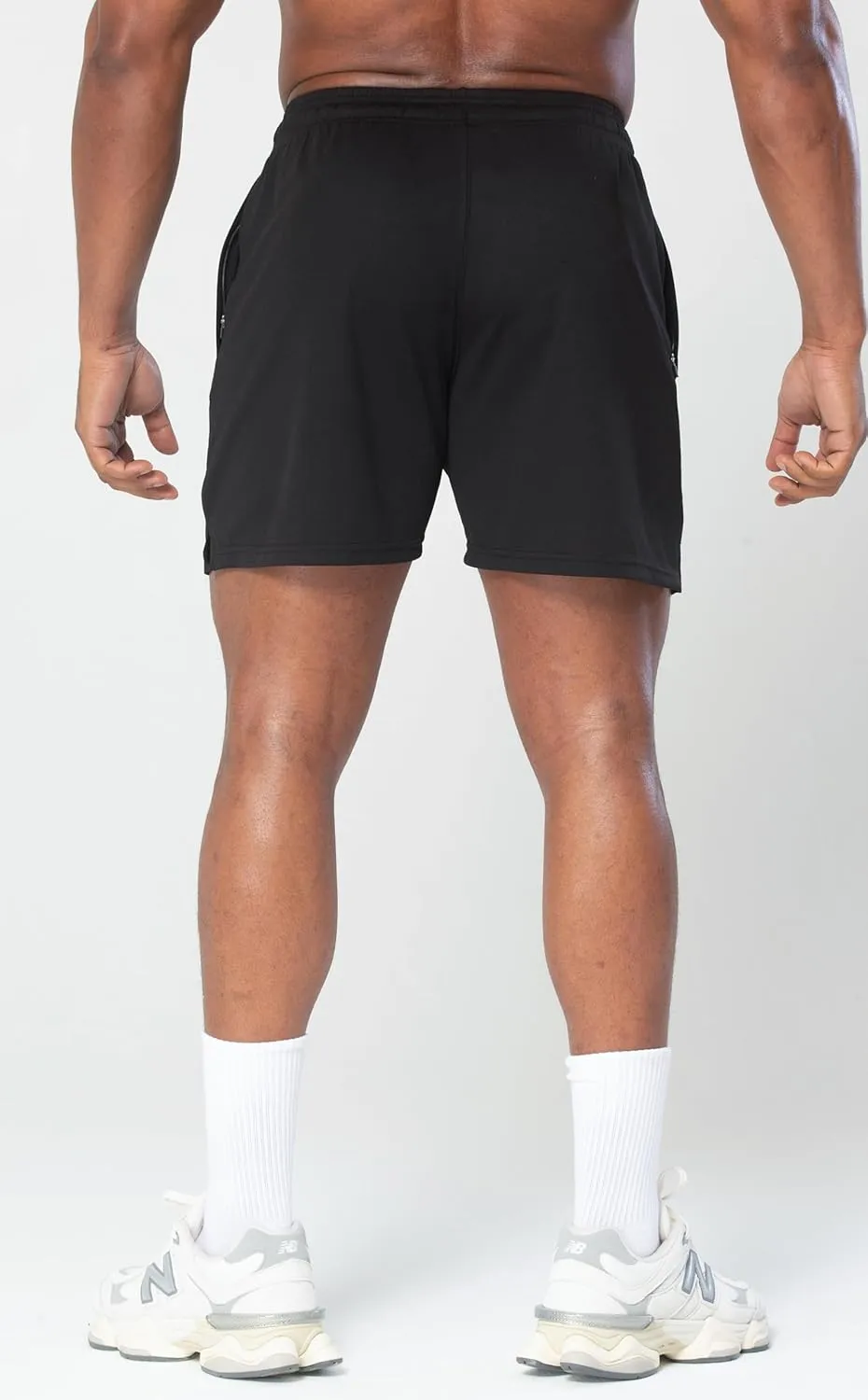 Men's MMXIX Mesh Gym Shorts with Zipper Pockets 6"