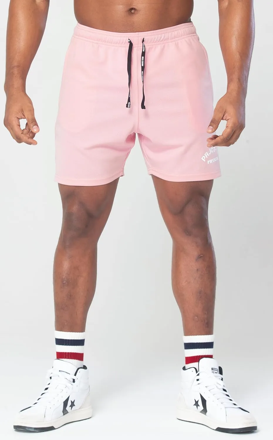 Men's MMXIX Mesh Gym Shorts with Zipper Pockets 6"