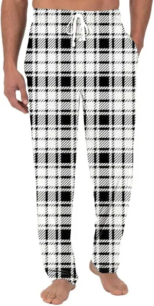 Mens Pajama Pants, Soft Cotton Sleep Lounge Pants Solid ComfortSoft Sleep Pant with Pockets and Drawstring