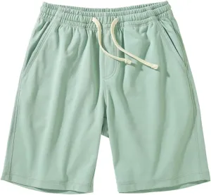 Mens Pajama Shorts Sleep Lounge Bottoms Cotton Lightweight Loungewear Shorts
