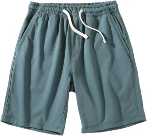 Mens Pajama Shorts Sleep Lounge Bottoms Cotton Lightweight Loungewear Shorts