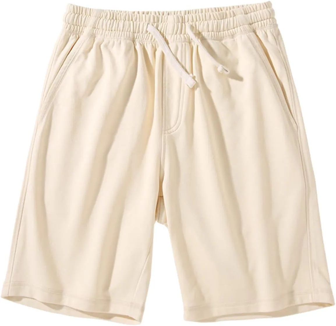 Mens Pajama Shorts Sleep Lounge Bottoms Cotton Lightweight Loungewear Shorts