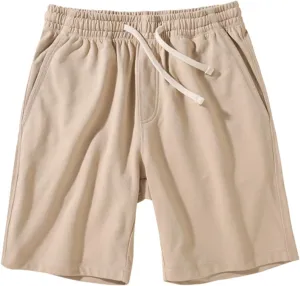 Mens Pajama Shorts Sleep Lounge Bottoms Cotton Lightweight Loungewear Shorts