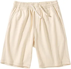 Mens Pajama Shorts Sleep Lounge Bottoms Cotton Lightweight Loungewear Shorts