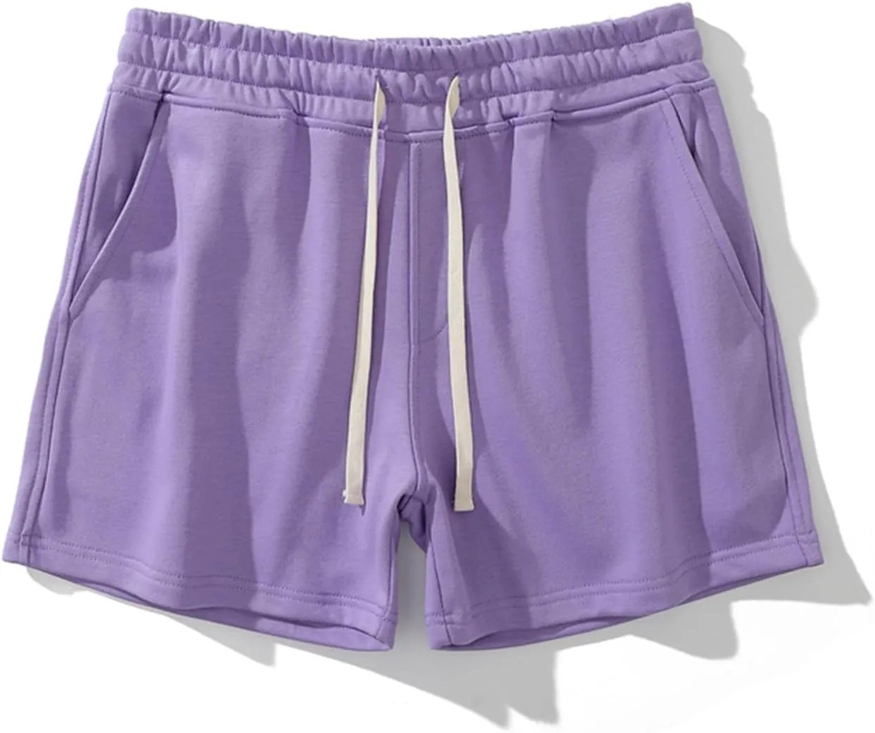Mens Running Shorts Gym Casual Athletic Shorts Fitted Drawstring Stretchy Shorts Solid Workout Shorts Beach Vacation