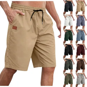 Mens Shorts Casual Drawstring Lounge Shorts Elastic Waist Athletic Summer Shorts Plus Size Running Gym Shorts Pockets