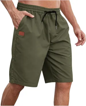 Mens Shorts Casual Drawstring Lounge Shorts Elastic Waist Big and Tall Summer Shorts Plus Size Athletic Running Shorts