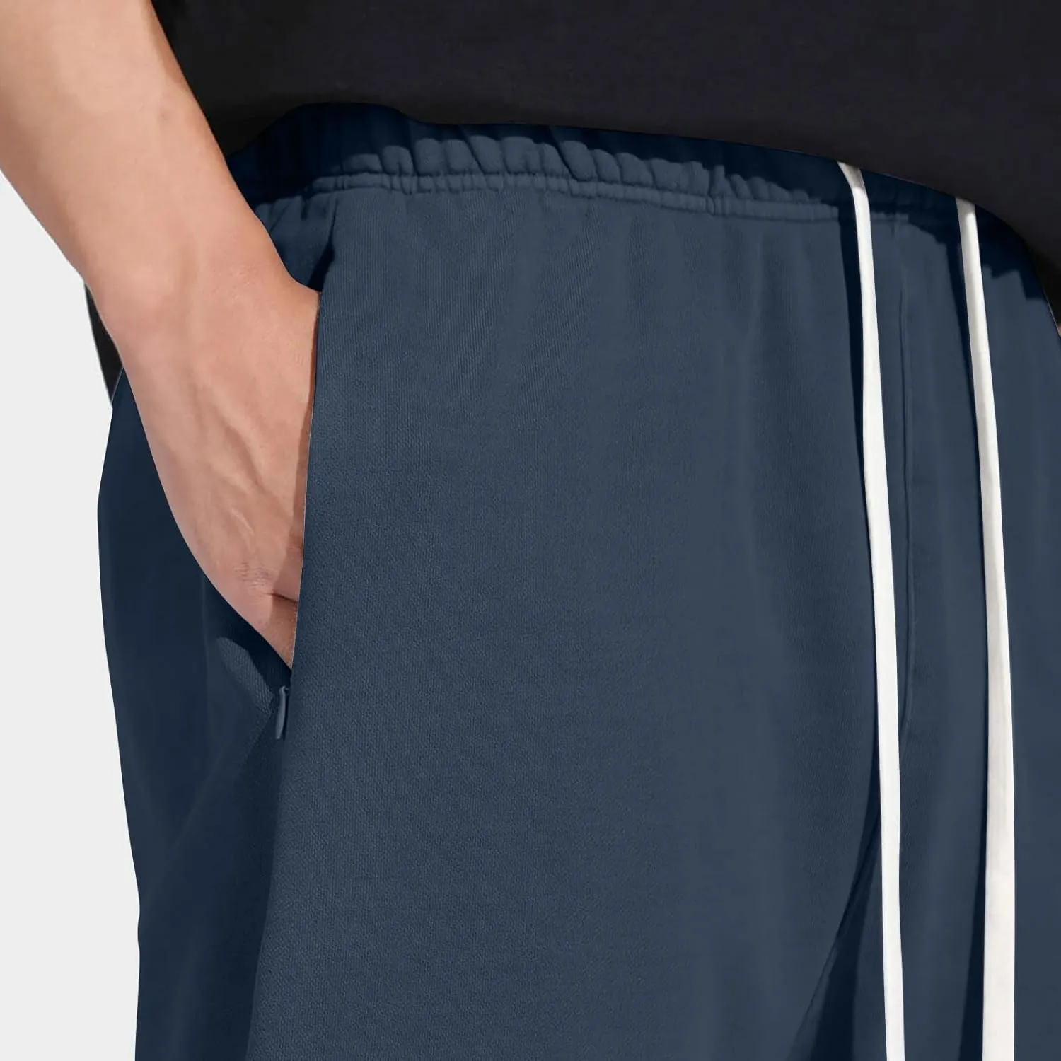 Mens Shorts Cotton Athletic Shorts Men's Casual Lounge Shorts Relaxed Fit Summer Drawstring Shorts Slacks with Pocket