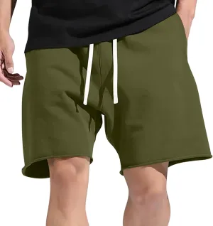 Mens Shorts Cotton Athletic Shorts Men's Casual Lounge Shorts Relaxed Fit Summer Drawstring Shorts Slacks with Pocket