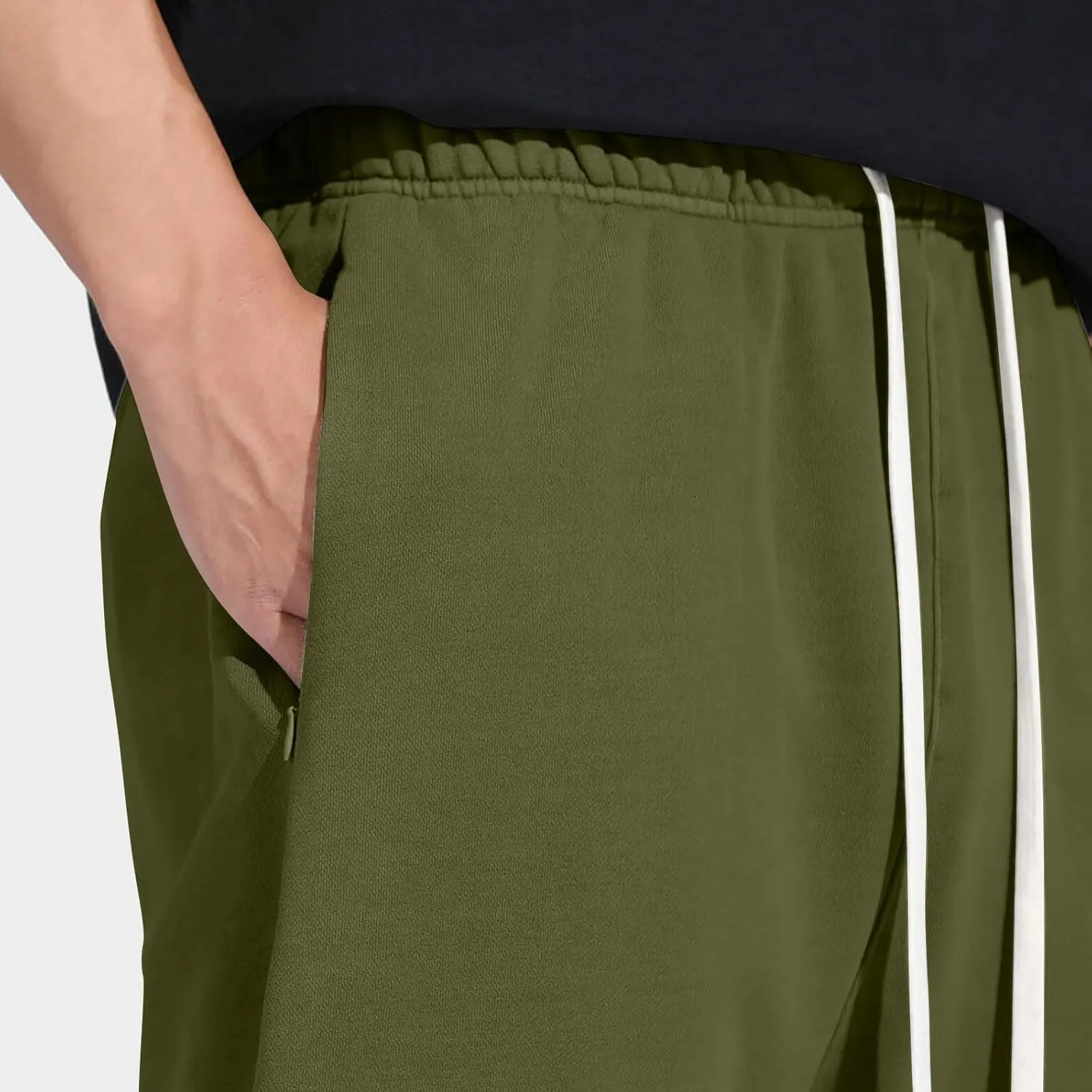 Mens Shorts Cotton Athletic Shorts Men's Casual Lounge Shorts Relaxed Fit Summer Drawstring Shorts Slacks with Pocket