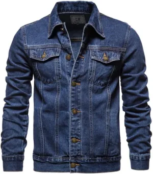 Mens Slim Fit Casual Denim Jackets Classic Fashion Regular Fit Utility Pockets Trucker Jean Coat Field Work Shirt Jacket