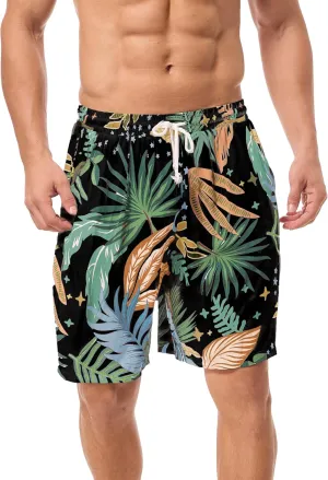 Men's Swim Trunks Shorts Swimwear Bathing Suits Beach Quick Dry Surfing Summer Funny Print Shorts with Drawstring